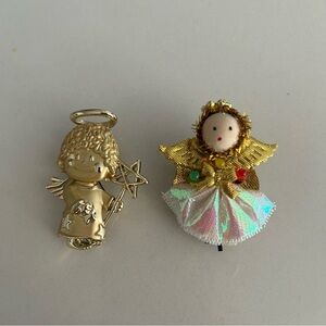 Vintage Angel Pin Brooch set of 2
Holidays, Christmas, Festive